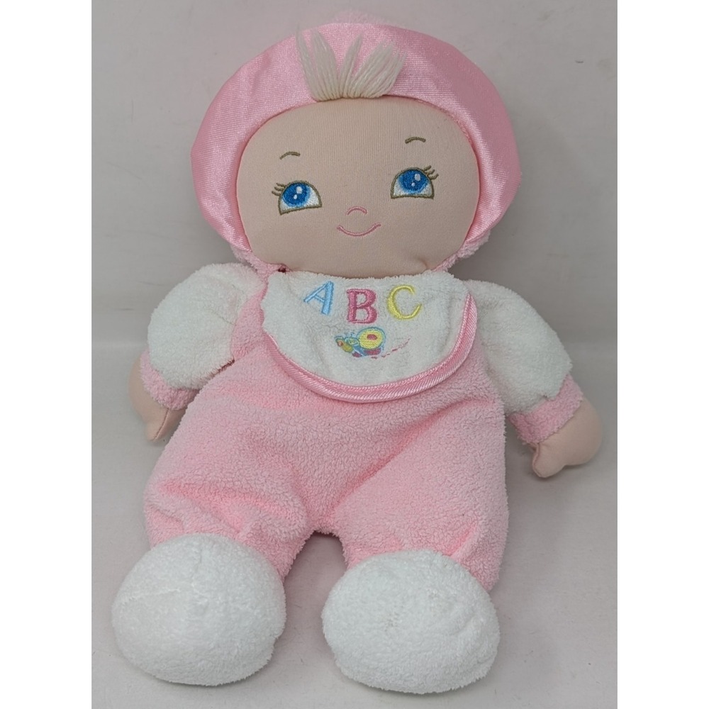 Goldberger ABC First Bundle of Joy Baby Doll Plush Pink Terry Lovey VTG
